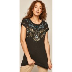 Medicine - T-shirt Nature Neutral. Czarne bluzki damskie MEDICINE, s, z nadrukiem, z bawełny, casualowe, z okrągłym kołnierzem. W wyprzedaży za 41,90 zł.