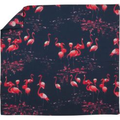 Jedwabna granatowa poszetka we flamingi EJ24. Poszetki męskie Adam Collection - Krawaty i dodatki, bez wzorów, z jedwabiu, eleganckie. Za 68,00 zł.