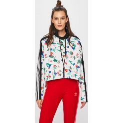 Adidas Originals - Bluza. Szare bluzy damskie adidas Originals, bez wzorów, z bawełny, bez rękawów, bez kaptura. Za 269,90 zł.