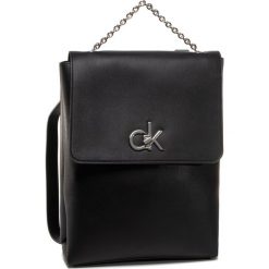 Plecak CALVIN KLEIN - Re-Lock Backpack K60K606679 BAX. Czarne plecaki damskie Calvin Klein, bez wzorów, ze skóry ekologicznej. Za 799,00 zł.