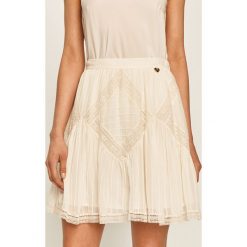 Twinset - Spódnica. Białe spódniczki damskie Twinset, na co dzień, s, bez wzorów, z bawełny, casualowe, mini, rozkloszowane. Za 989,90 zł.