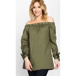 Bluzki damskie: Khaki Bluzka Charming Cleavage