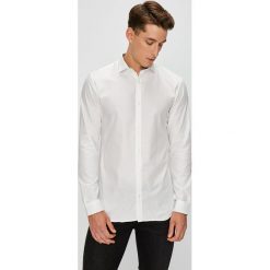 Premium by Jack&Jones - Koszula. Szare koszule męskie na spinki Premium by Jack&Jones, l, z bawełny, z włoskim kołnierzykiem, z długim rękawem. W wyprzedaży za 159,90 zł.