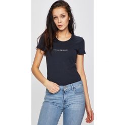 Emporio Armani Underwear - Top. Białe bluzki damskie Emporio Armani, s, bez wzorów, z elastanu, z okrągłym kołnierzem. Za 189,90 zł.