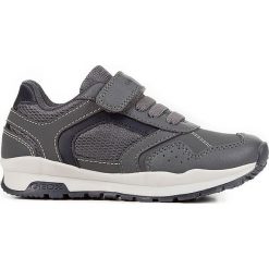 Sneakersy "Cordian" w kolorze szarym. Szare trampki chłopięce marki geox kids, z gumy. W wyprzedaży za 125,95 zł.