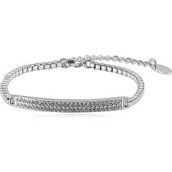 Bransoletka z kryształkami Swarovski. Szare bransoletki damskie METROPOLITAN, z materiału. W wyprzedaży za 42,95 zł.
