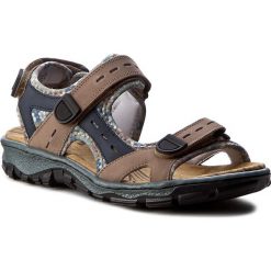 Sandały RIEKER - 68872-25 Brown Combination. Pomarańczowe klapki damskie Rieker, bez wzorów, ze skóry, bez obcasa. W wyprzedaży za 189,00 zł.