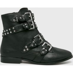 Guess Jeans - Botki dziecięce Nancy. Czarne botki dziewczęce Guess Jeans, bez zapięcia. W wyprzedaży za 219,90 zł.