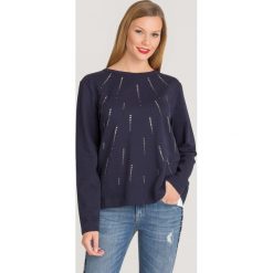 BLUZA LIU JO. Niebieskie bluzy damskie Liu Jo, s, z aplikacjami, z elastanu, bez rękawów, bez kaptura. Za 401,00 zł.