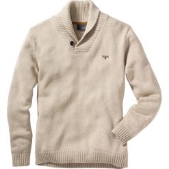 Swetry klasyczne męskie: Sweter Regular Fit bonprix naturalny melanż