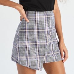 Spódnica w kratkę - Różowy. Różowe spódniczki damskie marki Sinsay, xs, w kratkę. Za 59,99 zł.
