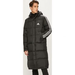 Adidas Performance - Kurtka puchowa. Czarne płaszcze męskie adidas Performance, m, bez wzorów, z poliesteru, długie, z kapturem. Za 849,90 zł.