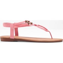 Sandały bonprix rabarbarowy wzorzysty. Sandały damskie bonprix. Za 59,99 zł.