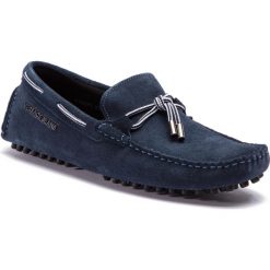 Mokasyny VERSACE JEANS - E0YTBSP3 71001 239. Niebieskie mokasyny męskie Versace Jeans, na co dzień, bez wzorów, z jeansu, bez zapięcia. Za 569,00 zł.