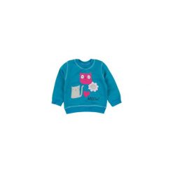 Bluzy niemowlęce: bluza gładka, z printem ze ściągaczami, nierozpinana