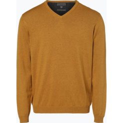 Finshley & Harding - Sweter męski z dodatkiem kaszmiru, złoty. Żółte swetry klasyczne męskie Finshley & Harding, l, z aplikacjami, z bawełny. Za 229,95 zł.