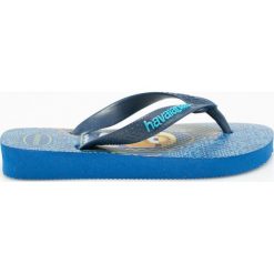 Havaianas - Japonki dziecięce. Niebieskie sandały dziewczęce Havaianas, z materiału, bez zapięcia. W wyprzedaży za 29,90 zł.