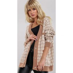 Beżowy Kardigan Burlington. Brązowe swetry damskie other, bez wzorów. Za 149,99 zł.