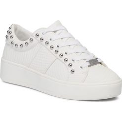 Sneakersy STEVE MADDEN - Belle Sneaker SM11000060-02002-180 Wht Snake. Białe półbuty damskie Steve Madden, ze skóry ekologicznej. Za 389,00 zł.