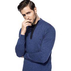 Sweter FELICIANO SWNR000193. Niebieskie swetry męskie Giacomo Conti, na zimę, m, bez wzorów, z bawełny. Za 219,00 zł.