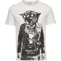 T-shirty męskie: T-shirt z okrągłym dekoltem i zwierzęcym nadrukiem