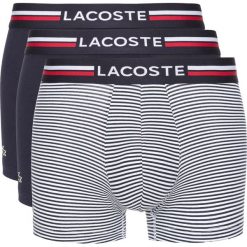 Lacoste 3-pack Bokserki Niebieski. Niebieskie bokserki męskie Lacoste, w paski, z elastanu. Za 199,95 zł.