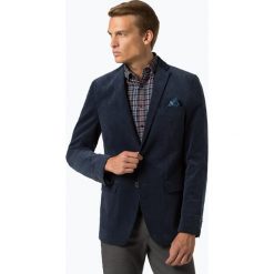 Nils Sundström - Marynarka męska, niebieski. Niebieskie marynarki męskie slim fit Nils Sundström, prążkowane. Za 349,95 zł.