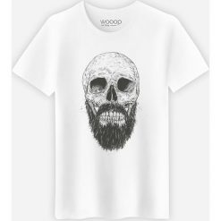 Koszulka "Hipster Barbe" w kolorze białym. Białe koszulki męskie Wooop, s, bez wzorów, z bawełny, z okrągłym kołnierzem, bez rękawów. W wyprzedaży za 56,95 zł.
