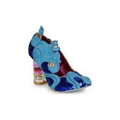 Czółenka Irregular Choice YOU RUBBED?. Niebieskie czółenka damskie Irregular Choice, bez wzorów, bez obcasa. W wyprzedaży za 711,75 zł.