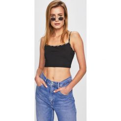 Levi's - Biustonosz. Czarne biustonosze sportowe damskie Levi's®, s, bez wzorów, z elastanu. W wyprzedaży za 79,90 zł.