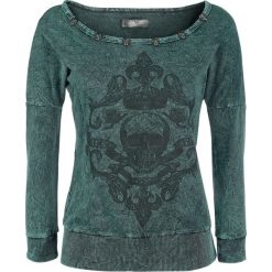 Rock Rebel by EMP Come On Get It Bluza damska zielony. Zielone bluzy rozpinane damskie Rock Rebel by EMP, s, z aplikacjami, prążkowane. Za 74,90 zł.