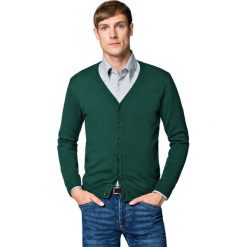 Kardigan Zielony Scozia. Zielone kardigany damskie marki LANCERTO, na zimę, m, z bawełny, vintage, z włoskim kołnierzykiem. Za 299,00 zł.