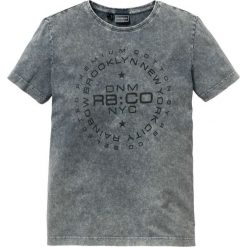T-shirt Slim Fit bonprix szary "moon washed". Szare koszulki męskie bonprix, s, z nadrukiem, bez kołnierzyka, bez rękawów. Za 49,99 zł.