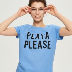 T-shirt z napisem - Niebieski. Niebieskie t-shirty damskie marki Sinsay, l, z napisami. W wyprzedaży za 9,99 zł.