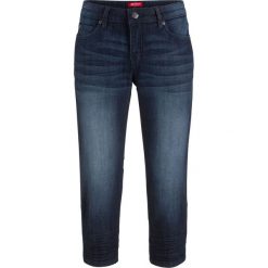 Wygodne dżinsy ze stretchem, dł. 3/4 bonprix ciemnoniebieski. Niebieskie jeansy damskie bonprix. Za 99,99 zł.