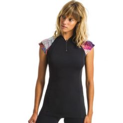 Top krótki rękaw do aquafitness ANNA VIB damski. Czarne topy damskie NABAIJI, bez wzorów, z poliesteru, bez kołnierzyka. Za 59,99 zł.