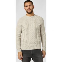 Nils Sundström - Sweter męski, beżowy. Brązowe swetry męskie Nils Sundström, xxl, bez wzorów, bez kołnierzyka, bez kaptura. Za 349,95 zł.