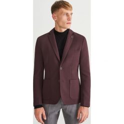 Marynarka z tkaniny strukturalnej slim fit - Fioletowy. Fioletowe bez kategorii marki Reserved, z tkaniny. Za 249,99 zł.