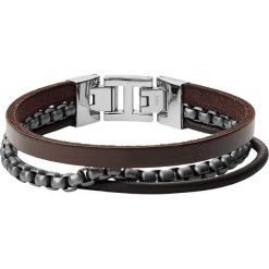 Fossil - Bransoletka. Czarne bransoletki męskie Fossil. Za 259,90 zł.