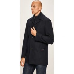 Tommy Hilfiger Tailored - Płaszcz. Niebieskie płaszcze męskie Tommy Hilfiger Tailored, s, bez wzorów, z elastanu, bez kaptura. W wyprzedaży za 999,90 zł.