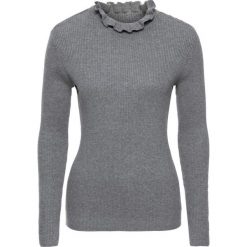 Sweter bonprix szary melanż. Szare swetry damskie bonprix, bez wzorów, z długim rękawem, długie, bez kaptura. Za 44,99 zł.