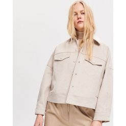 Kurtka z wełną - Beżowy. Brązowe kurtki damskie marki Reserved, s, bez wzorów, z wełny, bez kaptura. Za 239,99 zł.