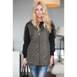 Kurtka pikowana khaki 550. Brązowe kurtki damskie marki Fasardi, bez wzorów, bez kaptura. Za 49,00 zł.