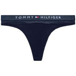 Stringi TOMMY HILFIGER Thong UW0UW00064. Niebieskie stringi damskie TOMMY HILFIGER, s, bez wzorów. Za 79,00 zł.