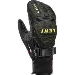 Leki rękawice Race Coach C-Tech S Mitt Black-Ice Lemon 8,5. Czarne rękawiczki damskie Leki, bez wzorów, ze skóry. W wyprzedaży za 559,00 zł.