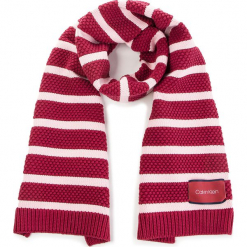 Szal CALVIN KLEIN JEANS - Chunky Stripey Scarf W K60K604727 628. Fioletowe szaliki damskie Calvin Klein Jeans, z bawełny. Za 279,00 zł.