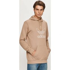Adidas Originals - Bluza. Brązowe bluzy męskie adidas Originals, s, z nadrukiem, z elastanu, z kapturem, bez rękawów, z kapturem. Za 249,90 zł.