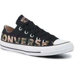 Trampki CONVERSE - Ctas Ox 166234C Black/Multi/White. Czarne półbuty damskie Converse, bez wzorów, z gumy, bez zapięcia. W wyprzedaży za 189,00 zł.