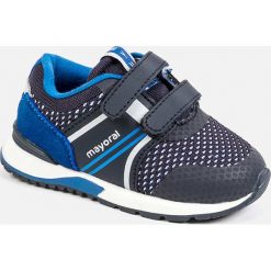 Mayoral - Buty dziecięce. Niebieskie trampki chłopięce Mayoral, bez wzorów, ze skóry, sportowe, z okrągłym noskiem, bez zapięcia. Za 170,90 zł.
