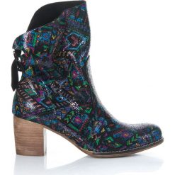 Botki na słupku - skóra naturalna - model 497 - kolor indian. Szare botki damskie Zapato, na zimę, z jeansu, klasyczne, za kostkę, bez obcasa, na obcasie, na klamry. Za 399,00 zł.